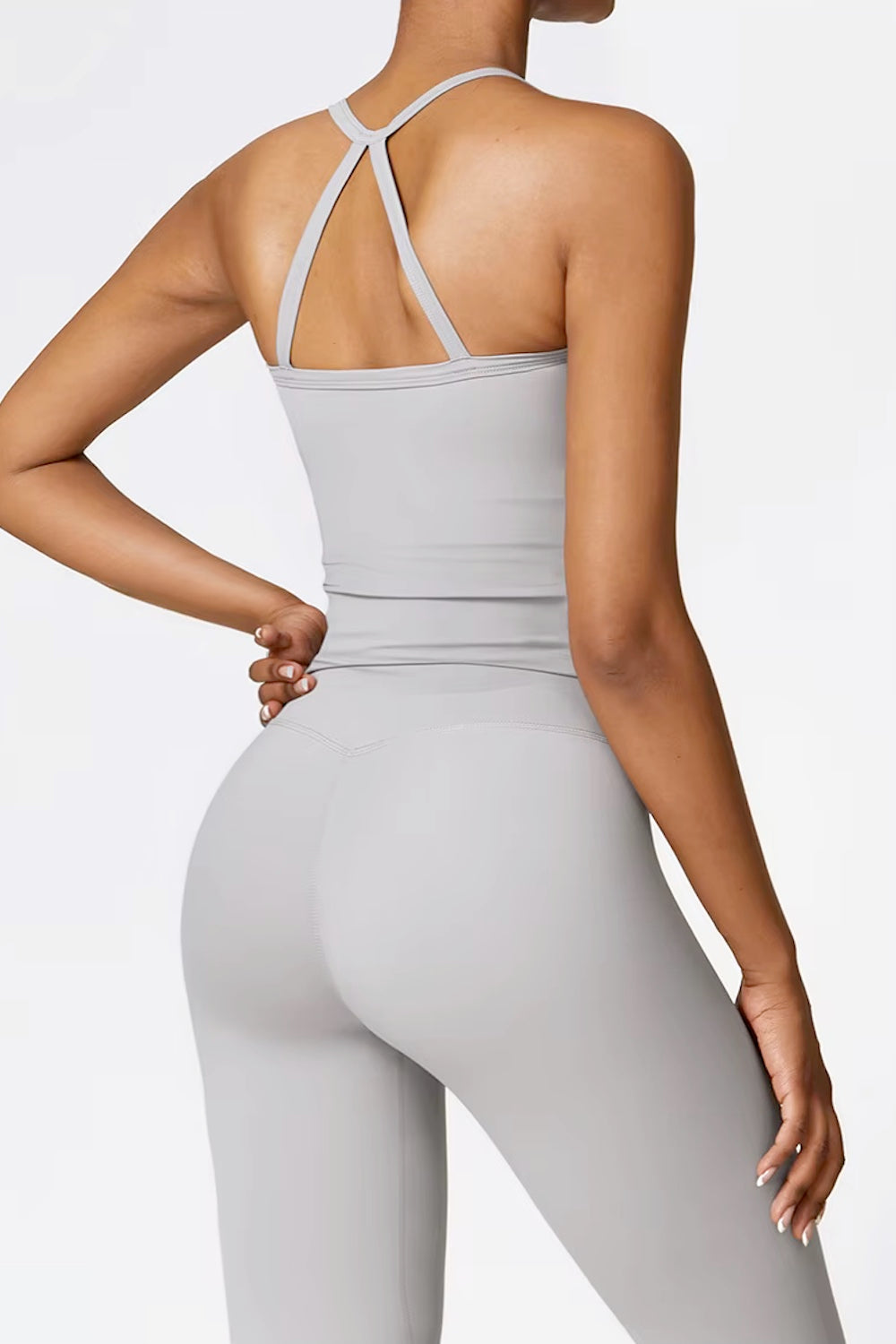 Cross Back Seamless Sports Top Frost