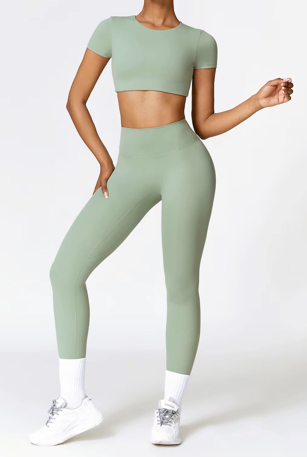 CurveFlex Seamless Leggings basil green