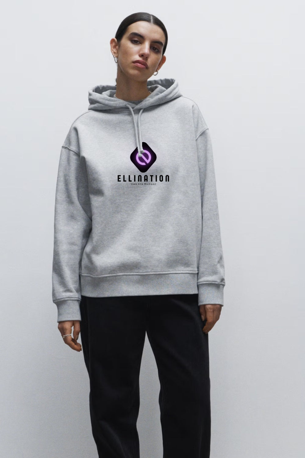 ellination Oversized Hoodie grey