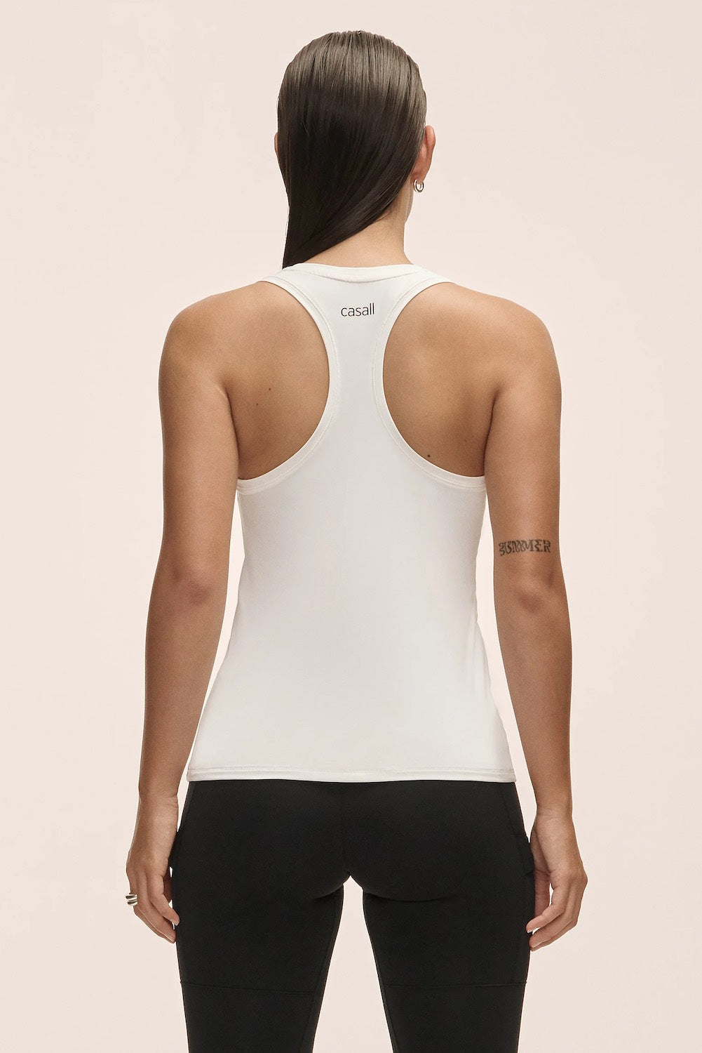 Essential Racerback Tank - White