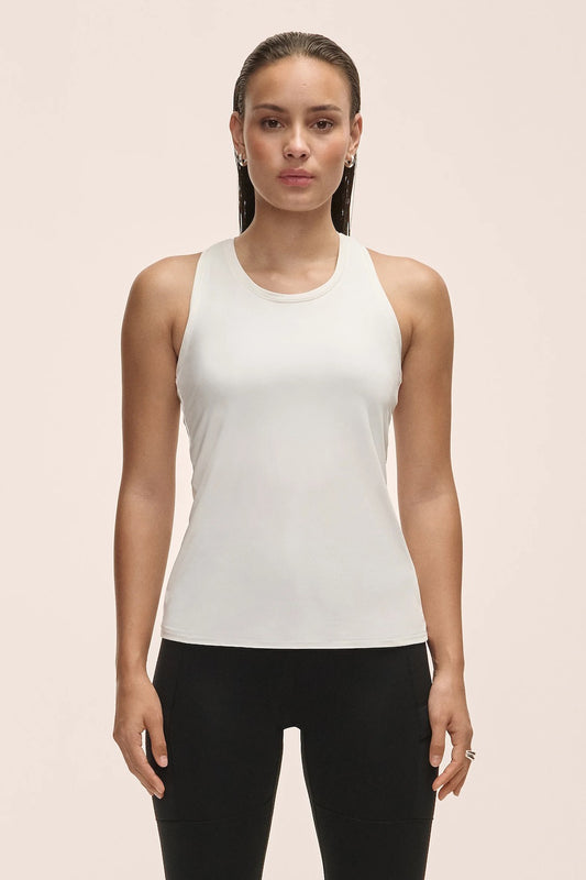 Essential Racerback Tank - White