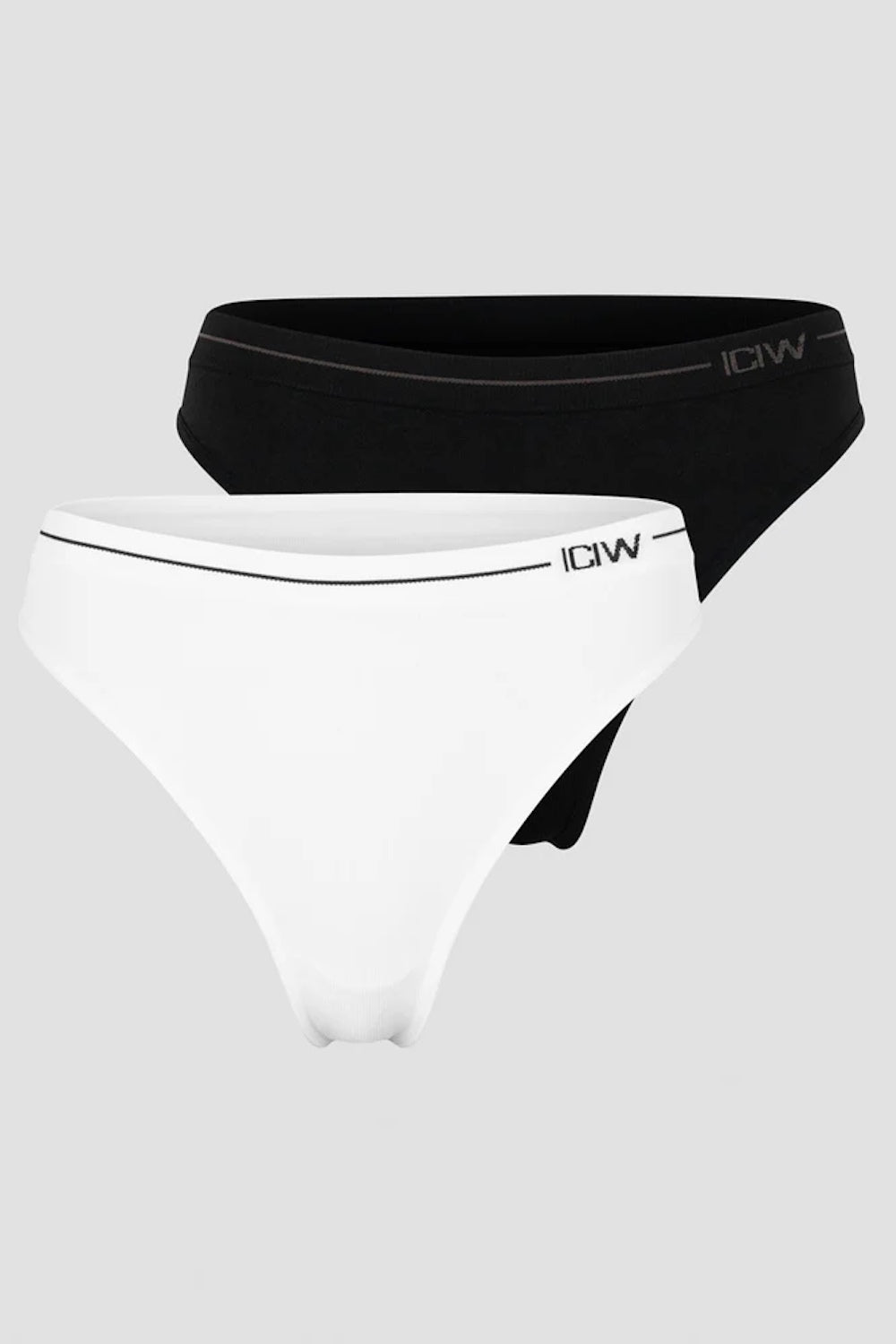 Everyday Seamless Thong 2-pack Black/White