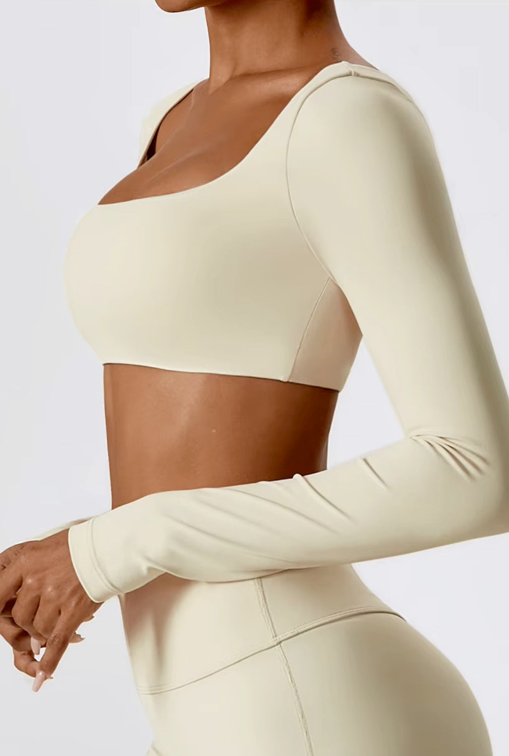 Långärmad Yoga Crop Top