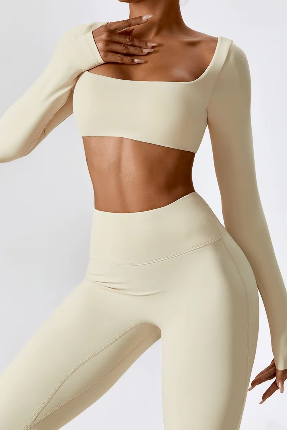 Long Sleeve Yoga Crop Top