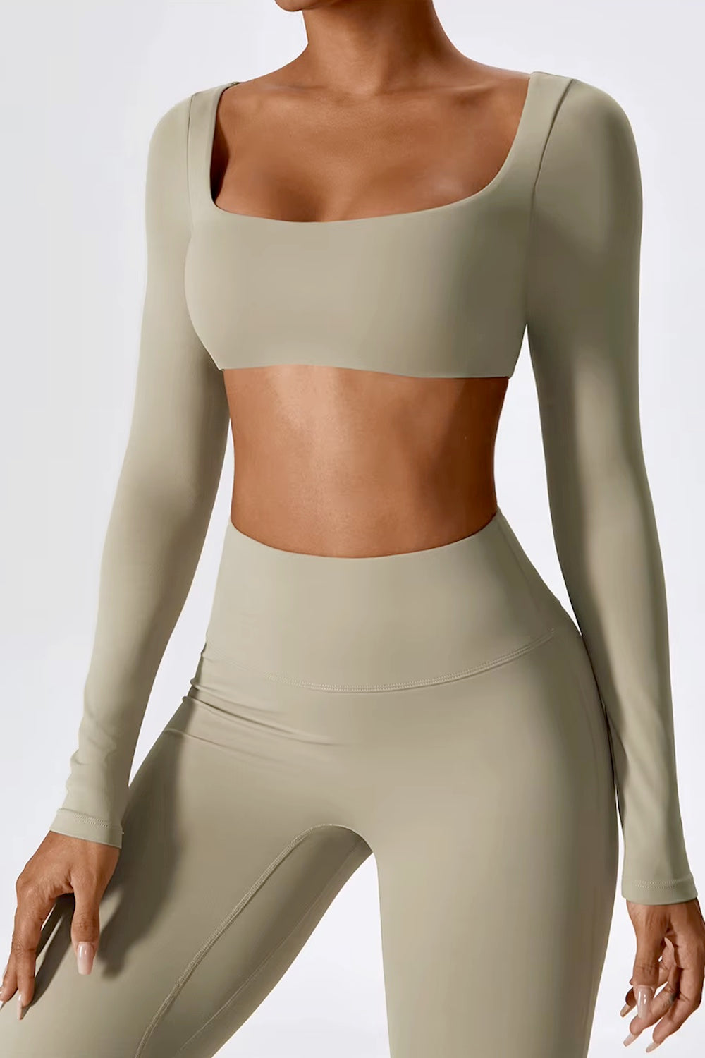 Long Sleeve Yoga Crop Top