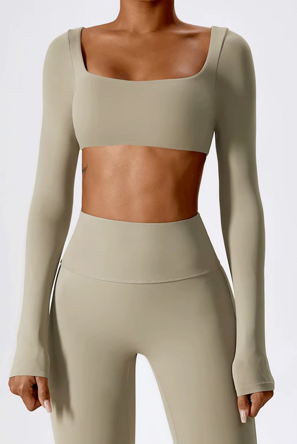 Långärmad Yoga Crop Top